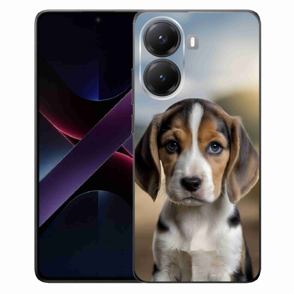 Gél borítás mmCase a Xiaomi Poco X7 Pro 5G számára - aranyos beagle