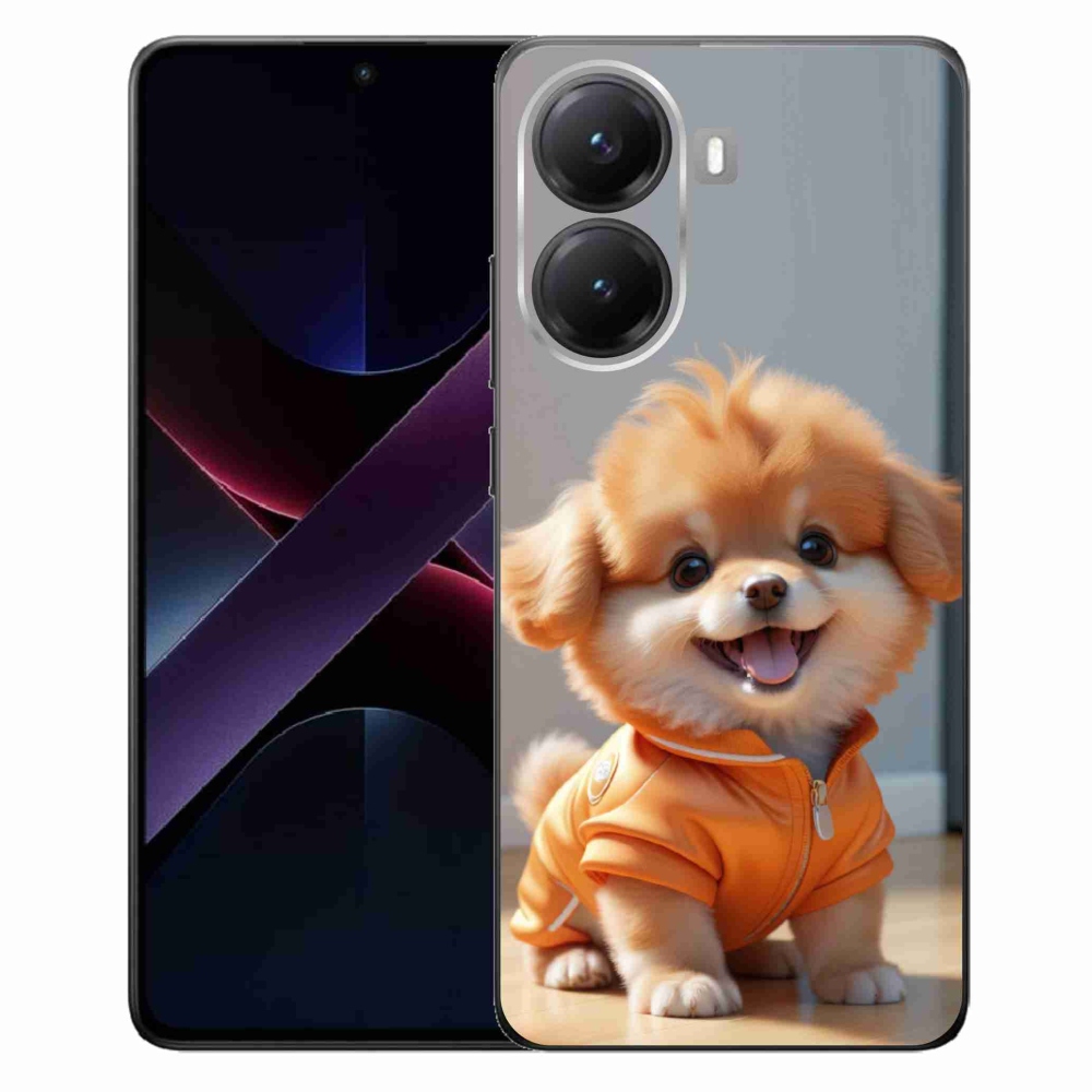 Gél borítás mmCase a Xiaomi Poco X7 Pro 5G számára - aranyos pomerániai pulóverben