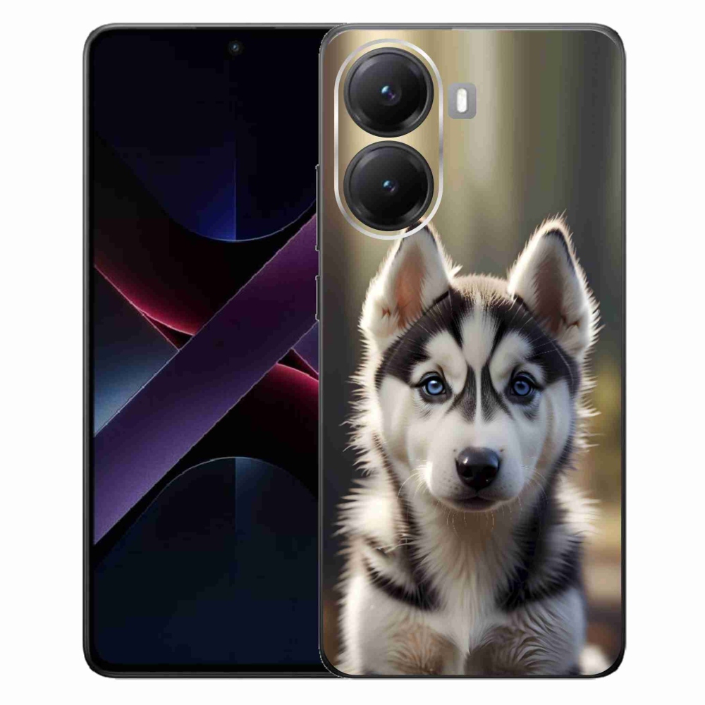 Gél borítás mmCase a Xiaomi Poco X7 Pro 5G számára - aranyos szibériai husky