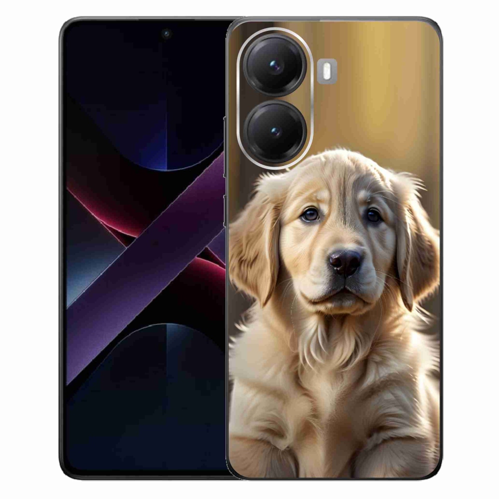 Gél borítás mmCase a Xiaomi Poco X7 Pro 5G számára - aranyos arany retriever
