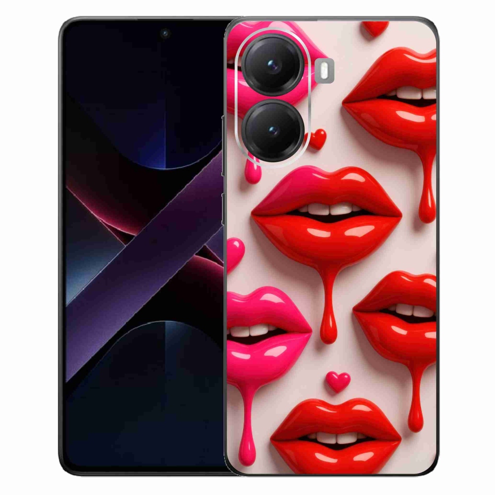 Gél borítás mmCase a Xiaomi Poco X7 Pro 5G számára - ajkak 2