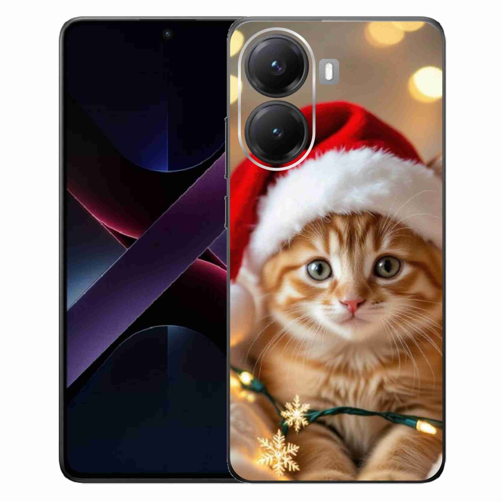 Gél borítás mmCase a Xiaomi Poco X7 Pro 5G számára - Karácsonyi cica