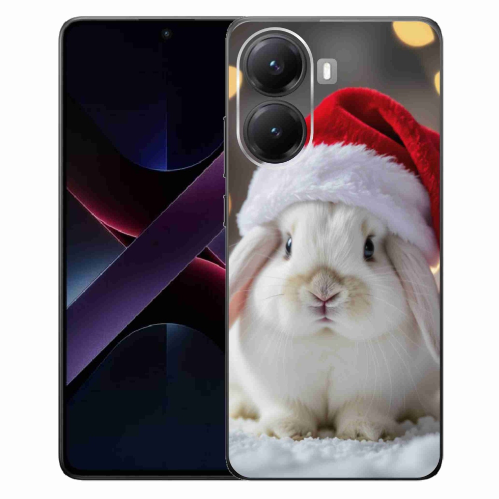 Gél borítás mmCase a Xiaomi Poco X7 Pro 5G számára - karácsonyi nyúl
