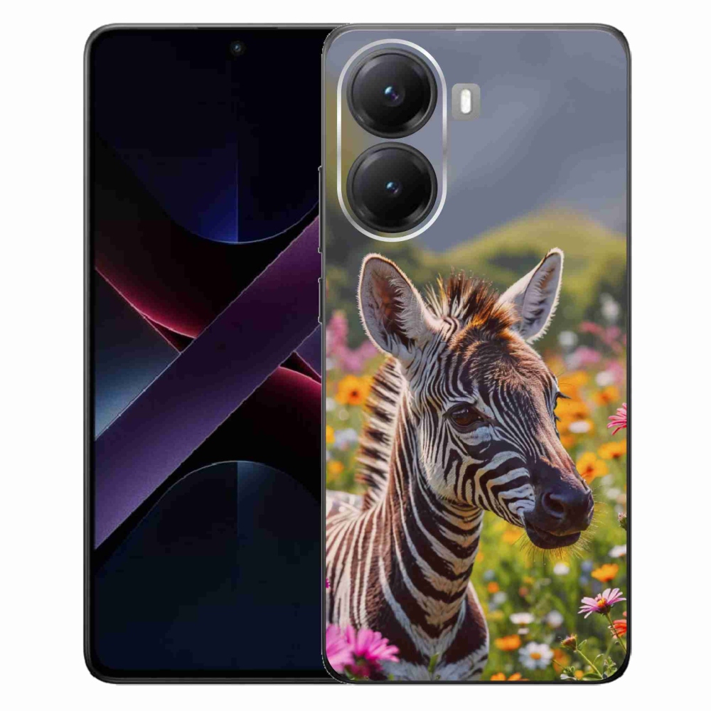 Gél borítás mmCase a Xiaomi Poco X7 Pro 5G számára - zebra a réten