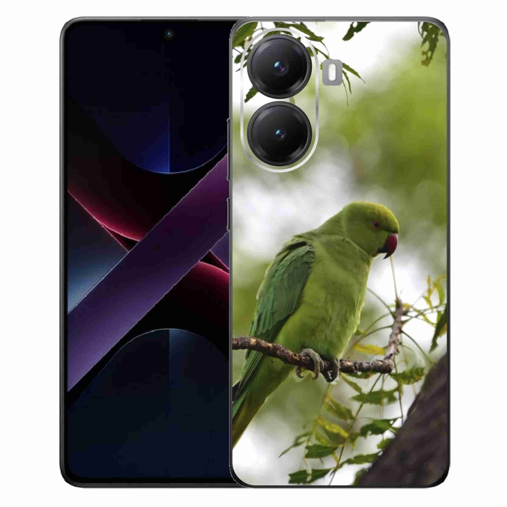Gél borítás mmCase a Xiaomi Poco X7 Pro 5G-hez - zöld papagáj