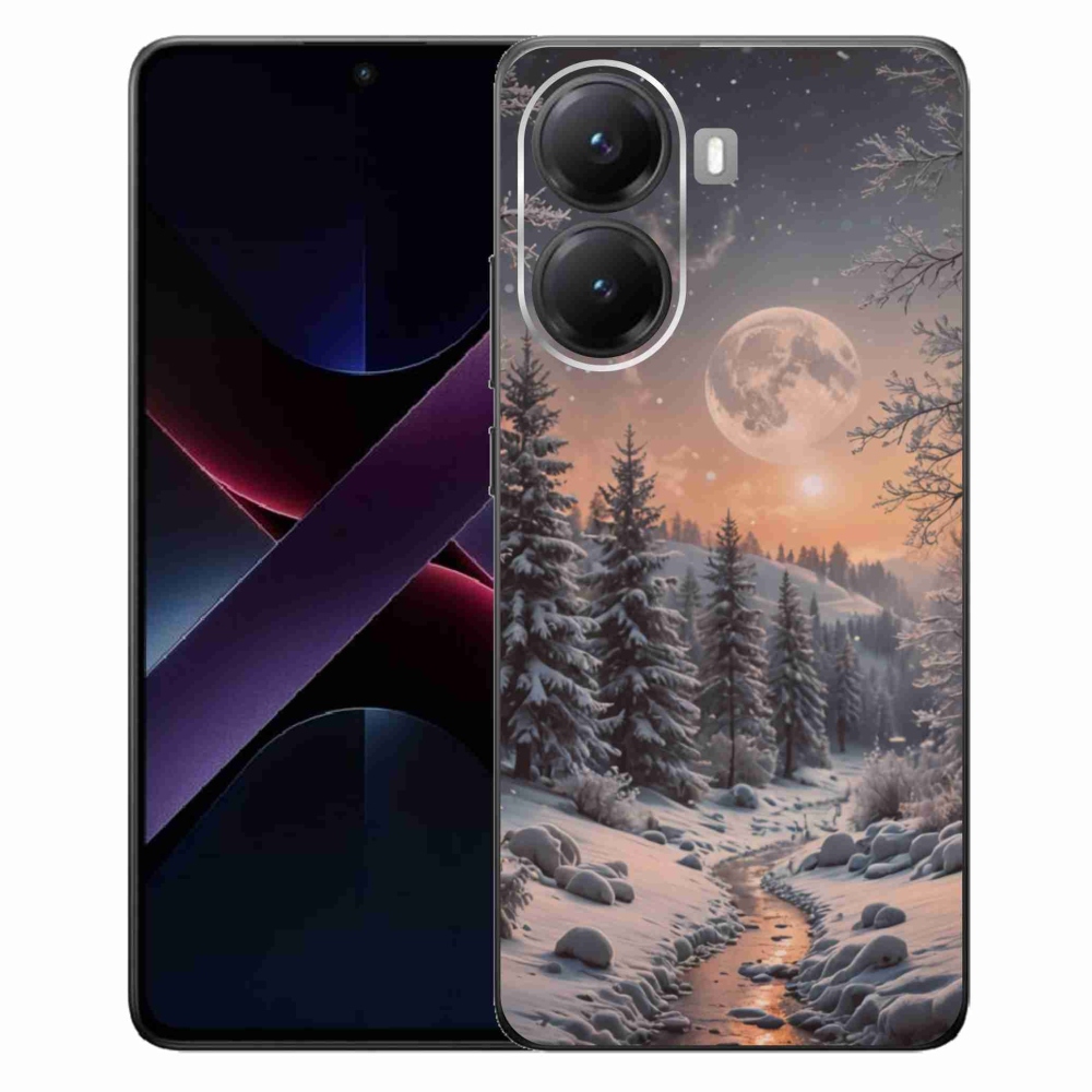 Gél borítás mmCase a Xiaomi Poco X7 Pro 5G számára - téli táj 2
