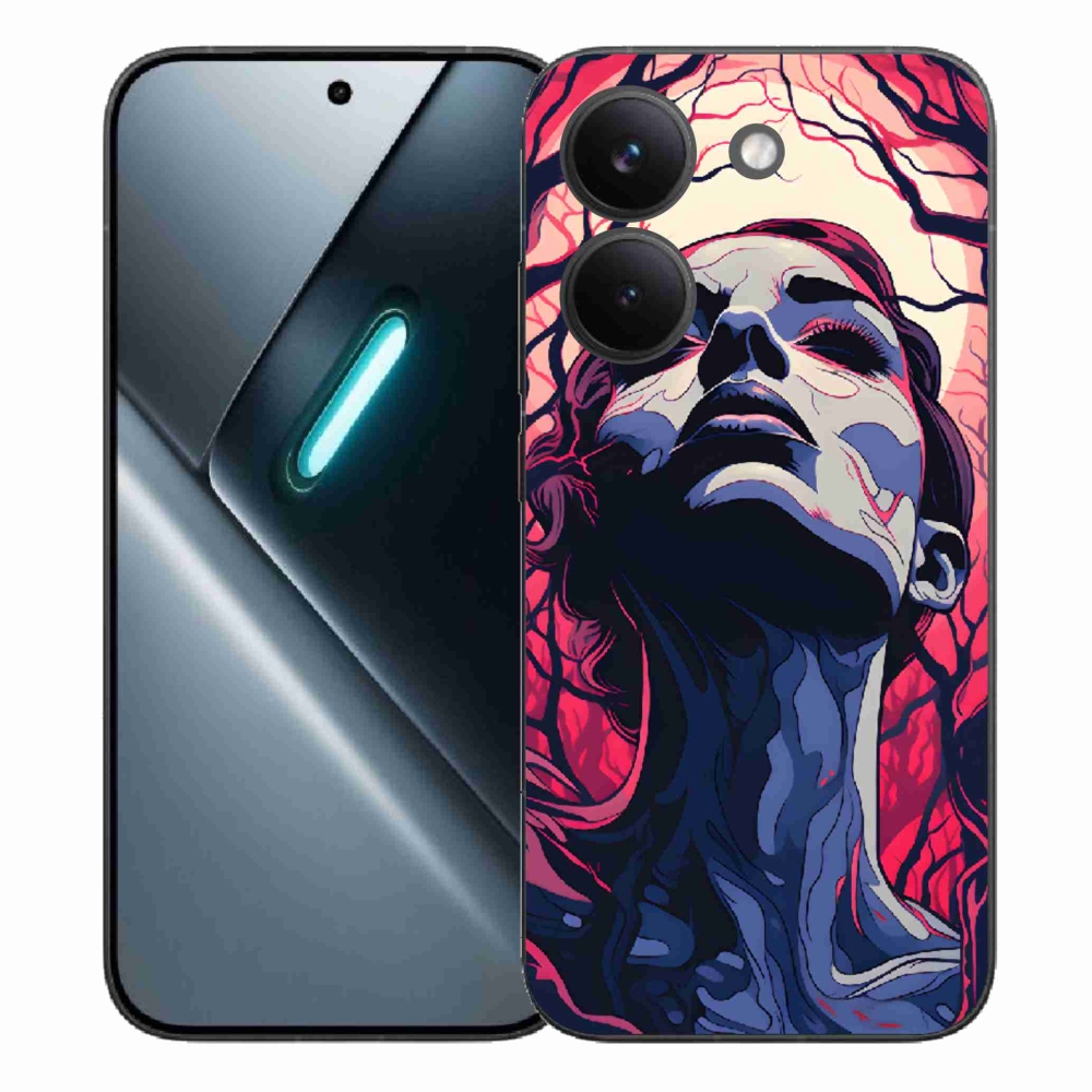 Gél borítás mmCase a Xiaomi Poco X8 Pro számára - absztrakt arc