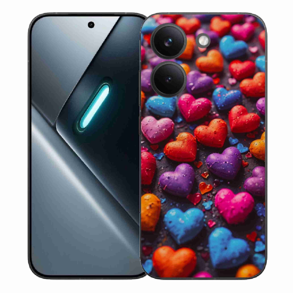 Gél borítás mmCase a Xiaomi Poco X8 Pro számára - színes szív