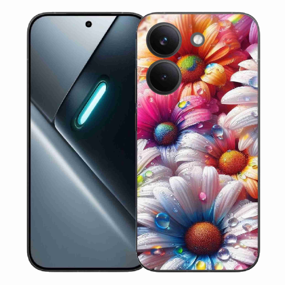 Gél borítás mmCase a Xiaomi Poco X8 Pro számára - színes százszorszépek