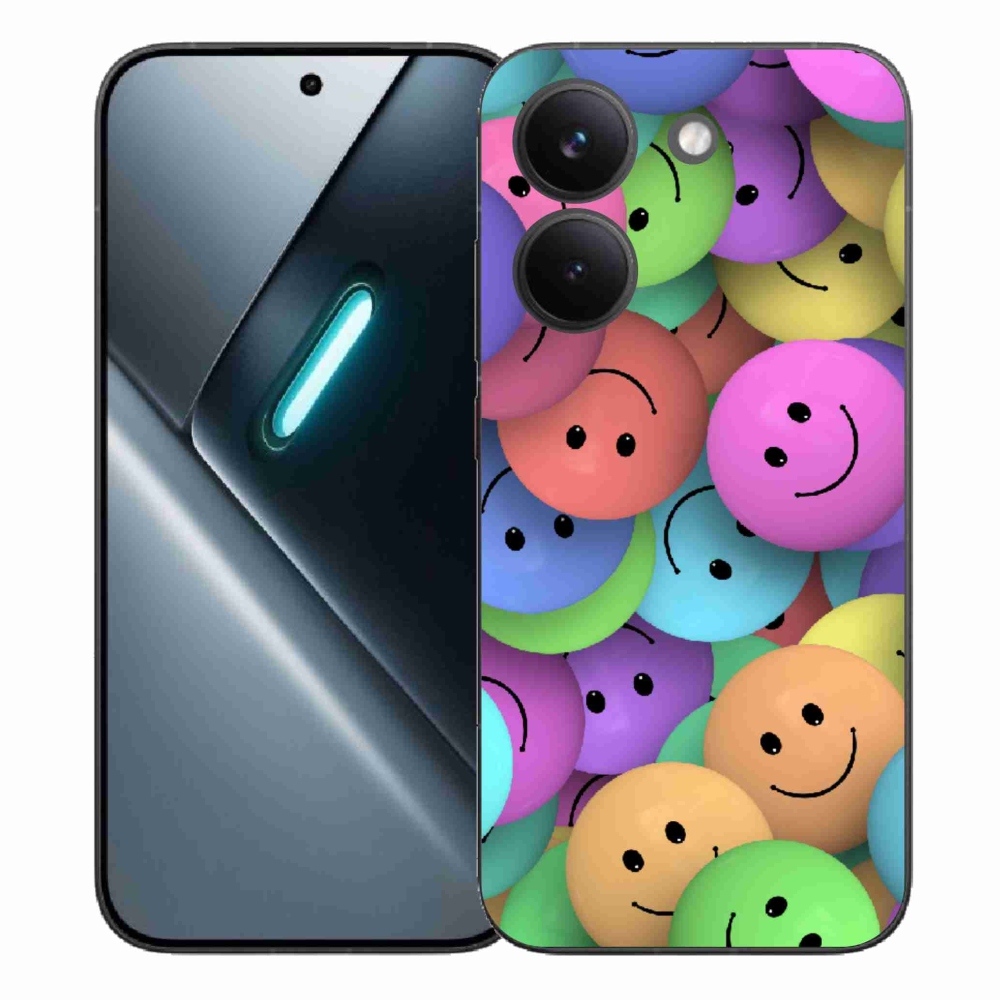 Gél borítás mmCase a Xiaomi Poco X8 Pro számára - színes smiley-k