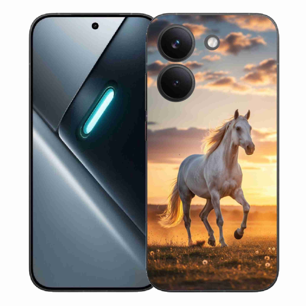 Gél borítás mmCase a Xiaomi Poco X8 Pro számára - futó fehér ló 2