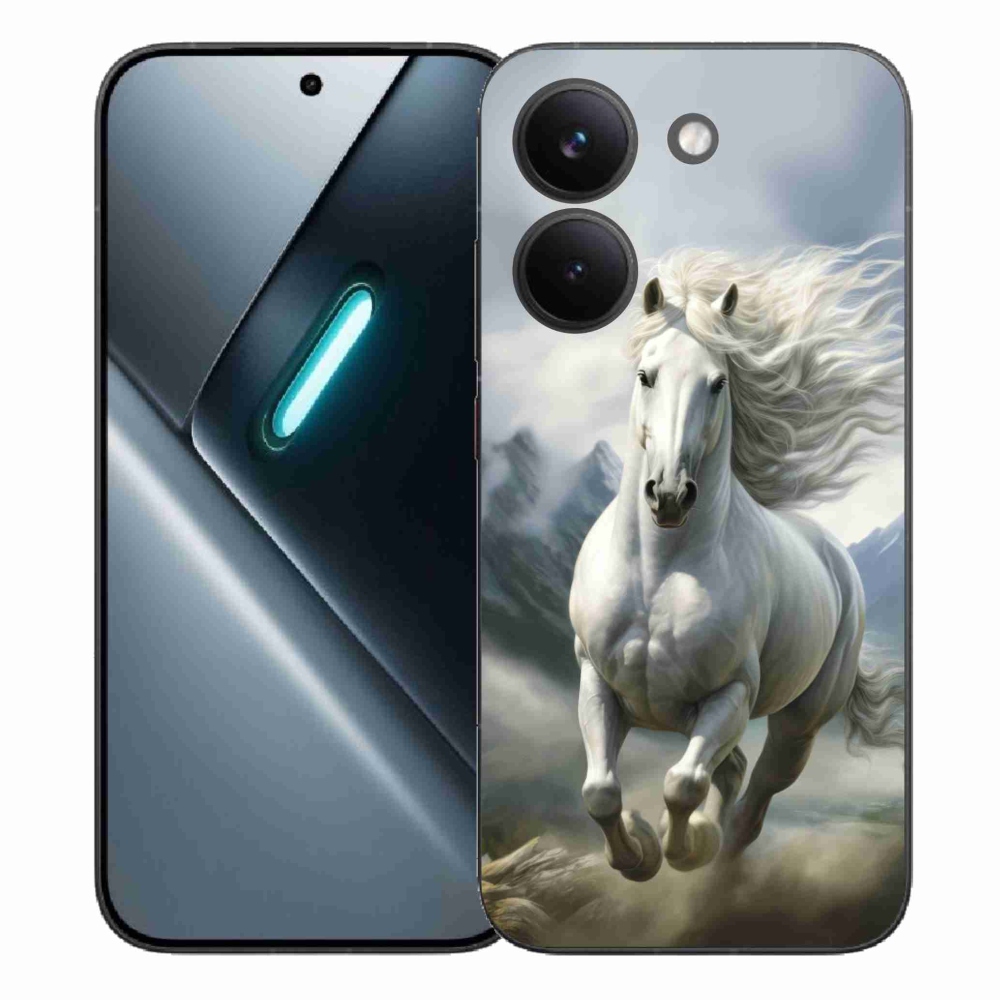 Gél borítás mmCase a Xiaomi Poco X8 Pro számára - futó fehér ló 3
