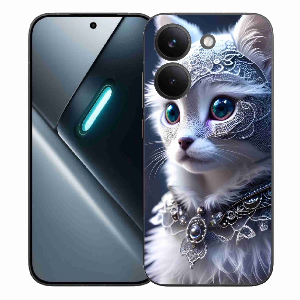 Gél borítás mmCase a Xiaomi Poco X8 Pro számára - fehér macska