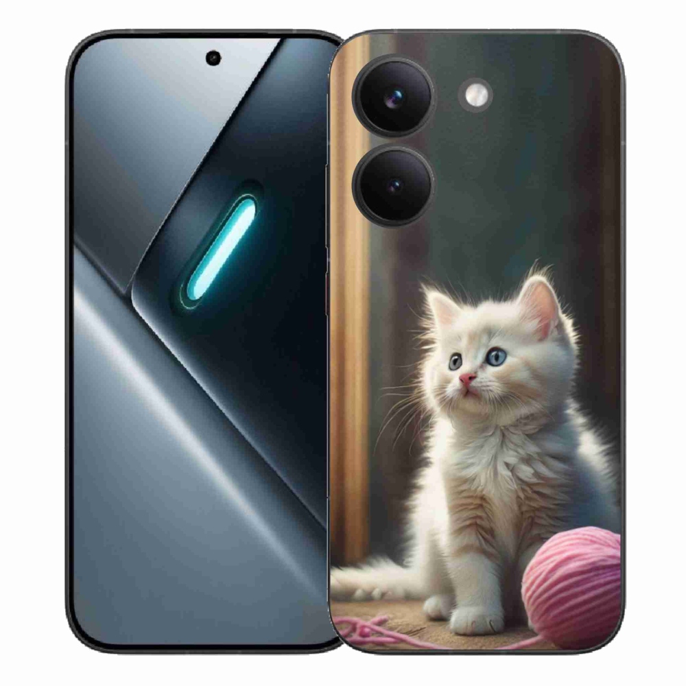 Gél borítás mmCase a Xiaomi Poco X8 Pro készülékhez - fehér cica 2