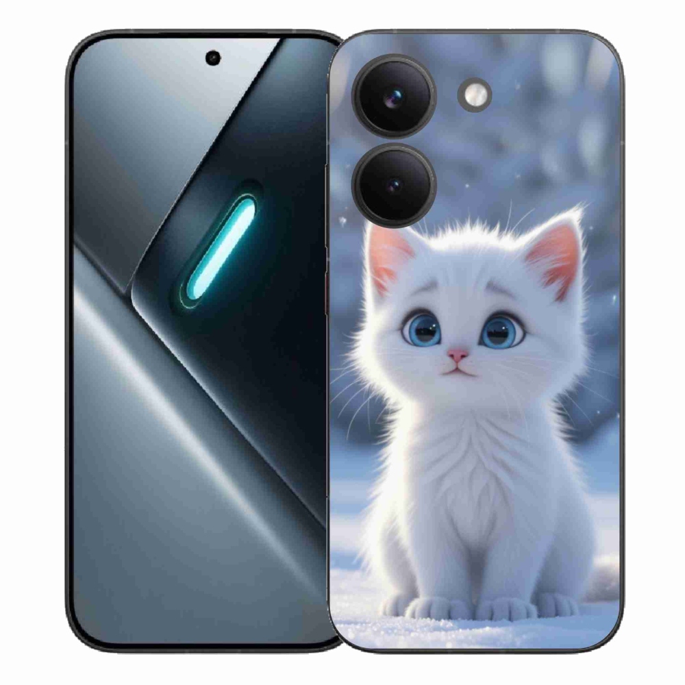 Gél borítás mmCase a Xiaomi Poco X8 Pro számára - fehér cica 3