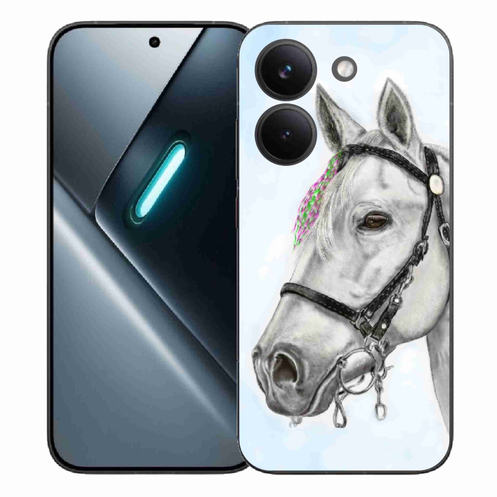 Gél borítás mmCase a Xiaomi Poco X8 Pro számára - fehér ló 1