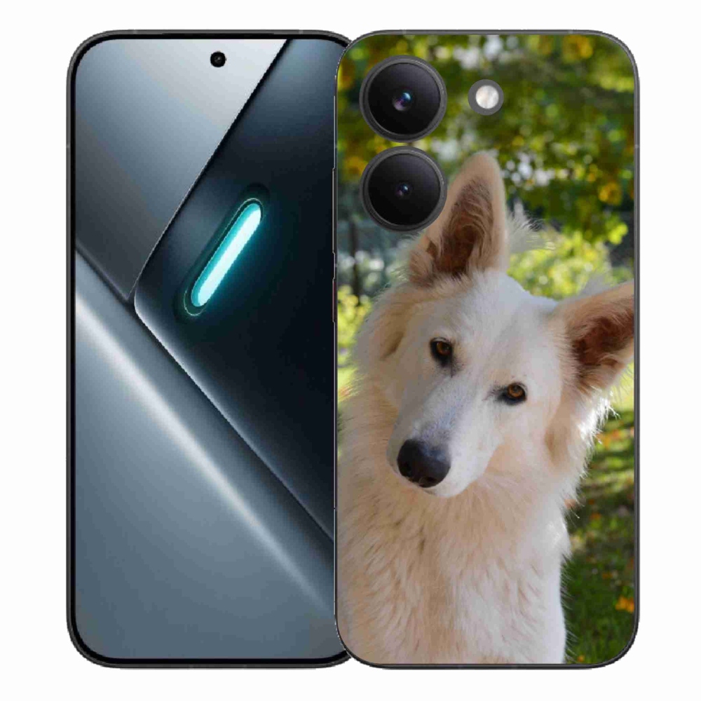 Gél borítás mmCase a Xiaomi Poco X8 Pro számára - fehér Svájci pásztor 1