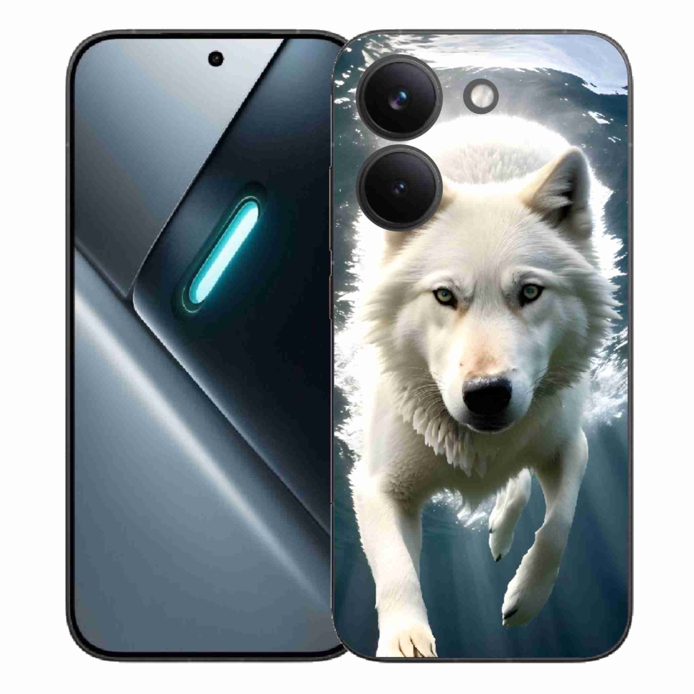 Gél borítás mmCase a Xiaomi Poco X8 Pro számára - fehér farkas