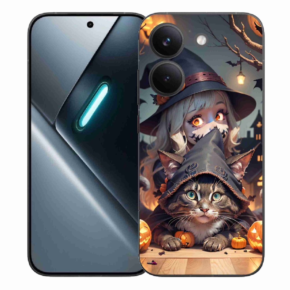 Gél borítás mmCase a Xiaomi Poco X8 Pro számára - boszorkány macskával