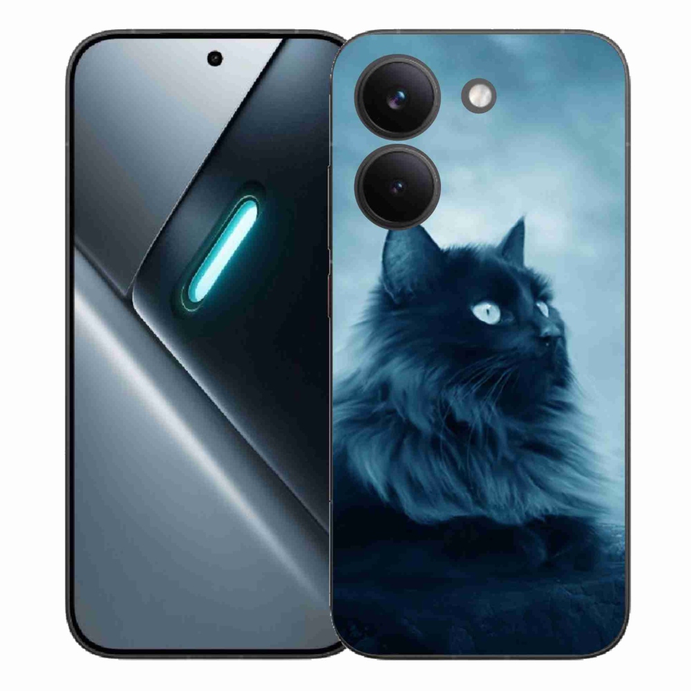 Zselés borítás mmCase a Xiaomi Poco X8 Pro számára - fekete macska 1