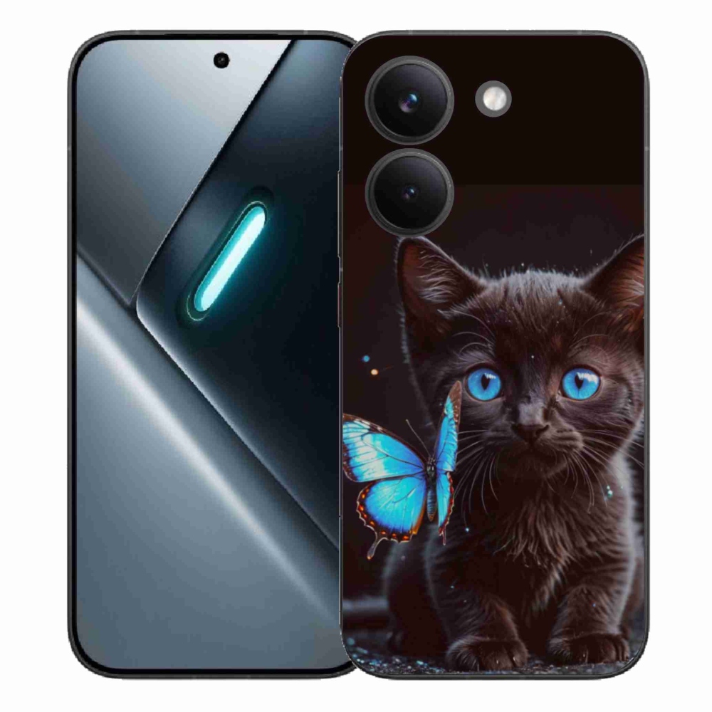 Gél borítás mmCase a Xiaomi Poco X8 Pro számára - fekete cica 3