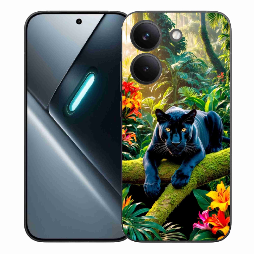 Gél borítás mmCase a Xiaomi Poco X8 Pro számára - fekete párduc a dzsungelben