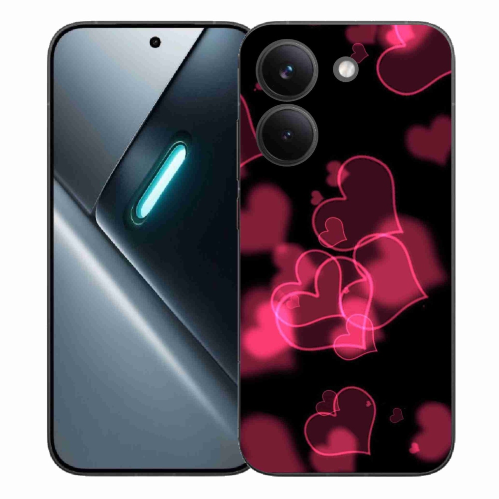 Gél borítás mmCase a Xiaomi Poco X8 Pro készülékhez - piros szívek