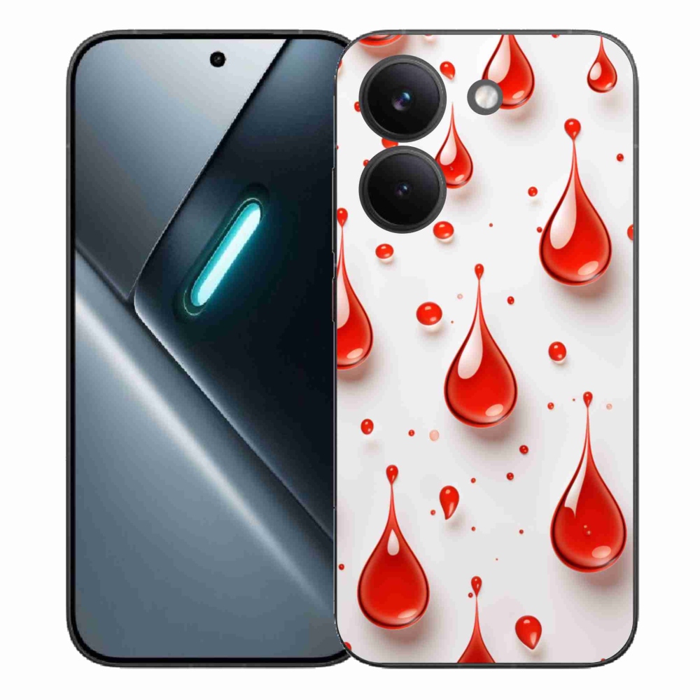 Gél borítás mmCase a Xiaomi Poco X8 Pro számára - piros cseppek