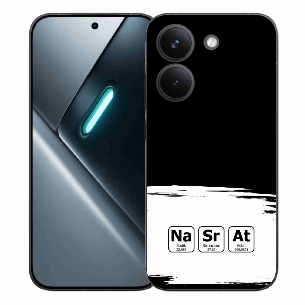 Gél borító mmCase a Xiaomi Poco X8 Pro - kémiai elemek fehér és fekete háttérrel