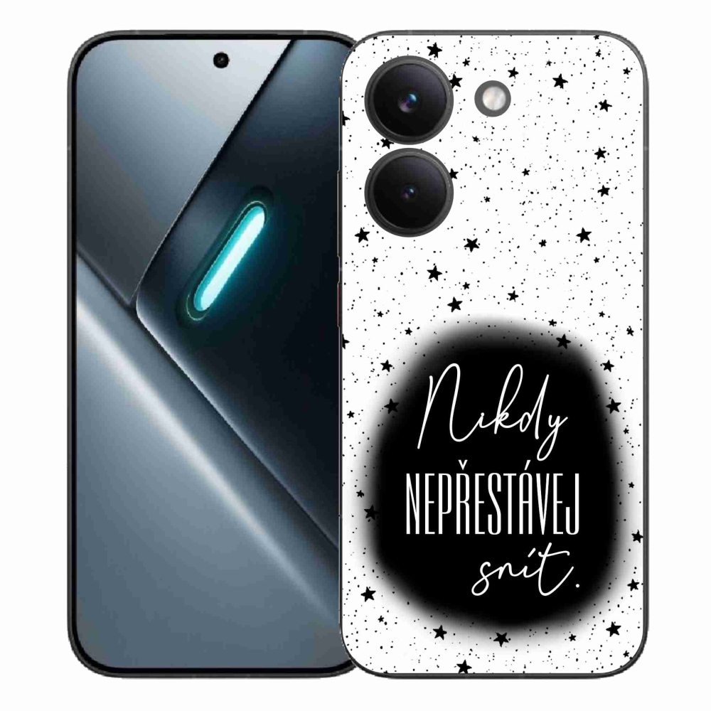 Gél borítás mmCase a Xiaomi Poco X8 Pro számára - idézet 1 fekete és fehér háttérrel