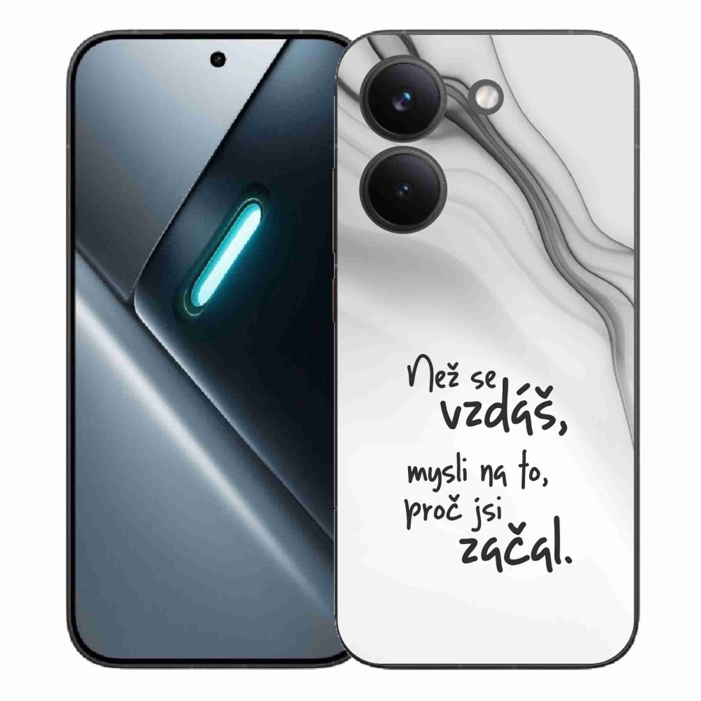 Gél borítás mmCase a Xiaomi Poco X8 Pro készülékhez - idézet 2 fehér háttér