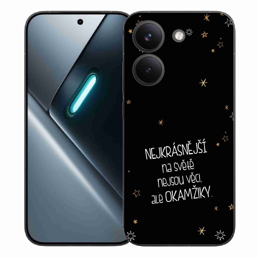 Gél borítás mmCase a Xiaomi Poco X8 Pro számára - idézem 4 fekete háttér