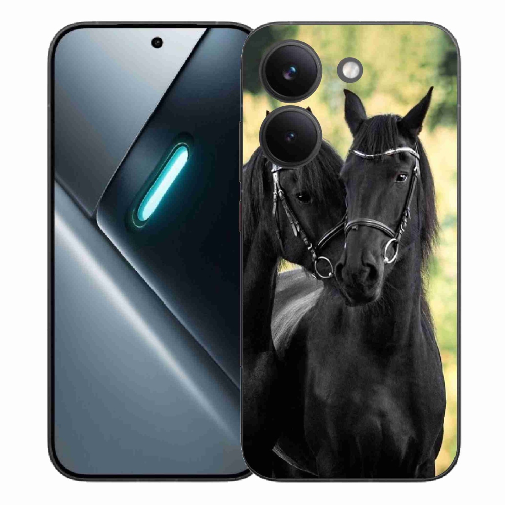 Gél borítás mmCase a Xiaomi Poco X8 Pro számára - két fekete ló