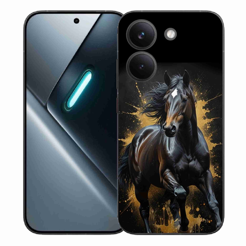 Gél borítás mmCase a Xiaomi Poco X8 Pro számára - elegáns fekete ménes