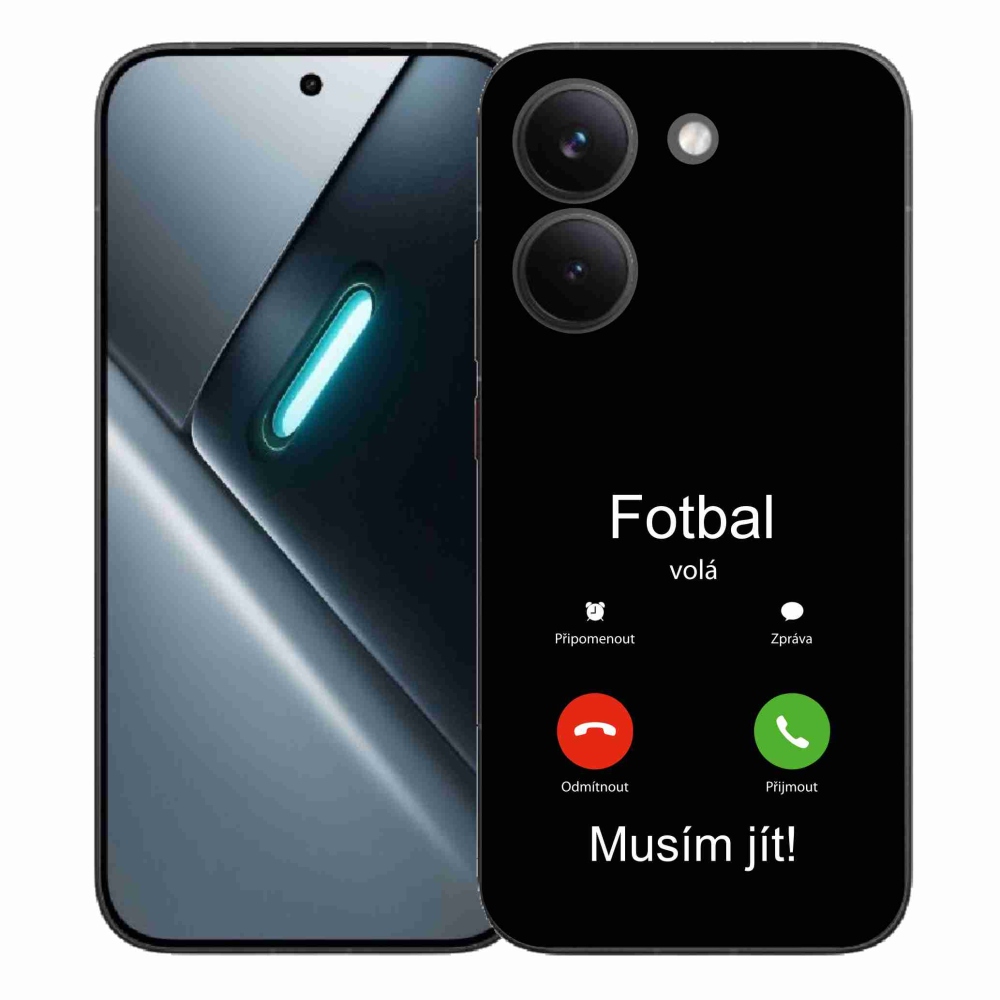 Gél borítás mmCase a Xiaomi Poco X8 Pro - futball hívások fekete háttérrel