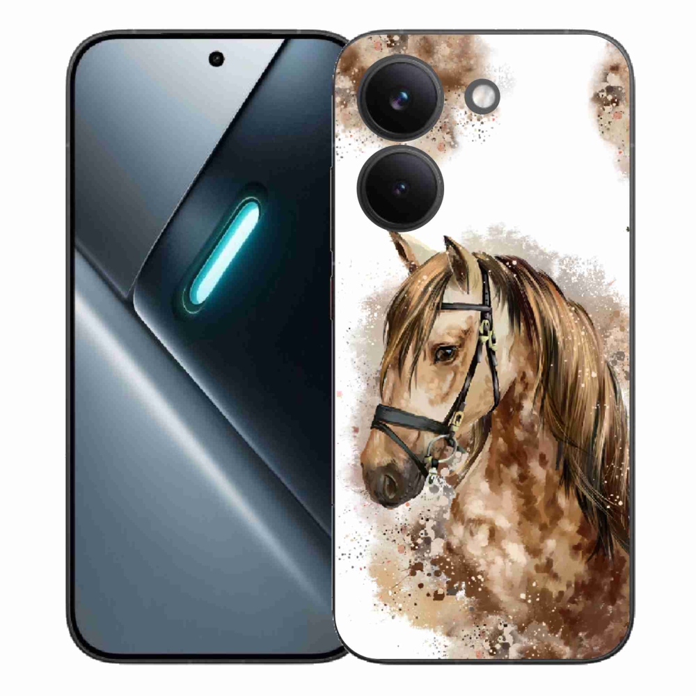 Gél borító mmCase a Xiaomi Poco X8 Pro számára - barna rajzfilm ló