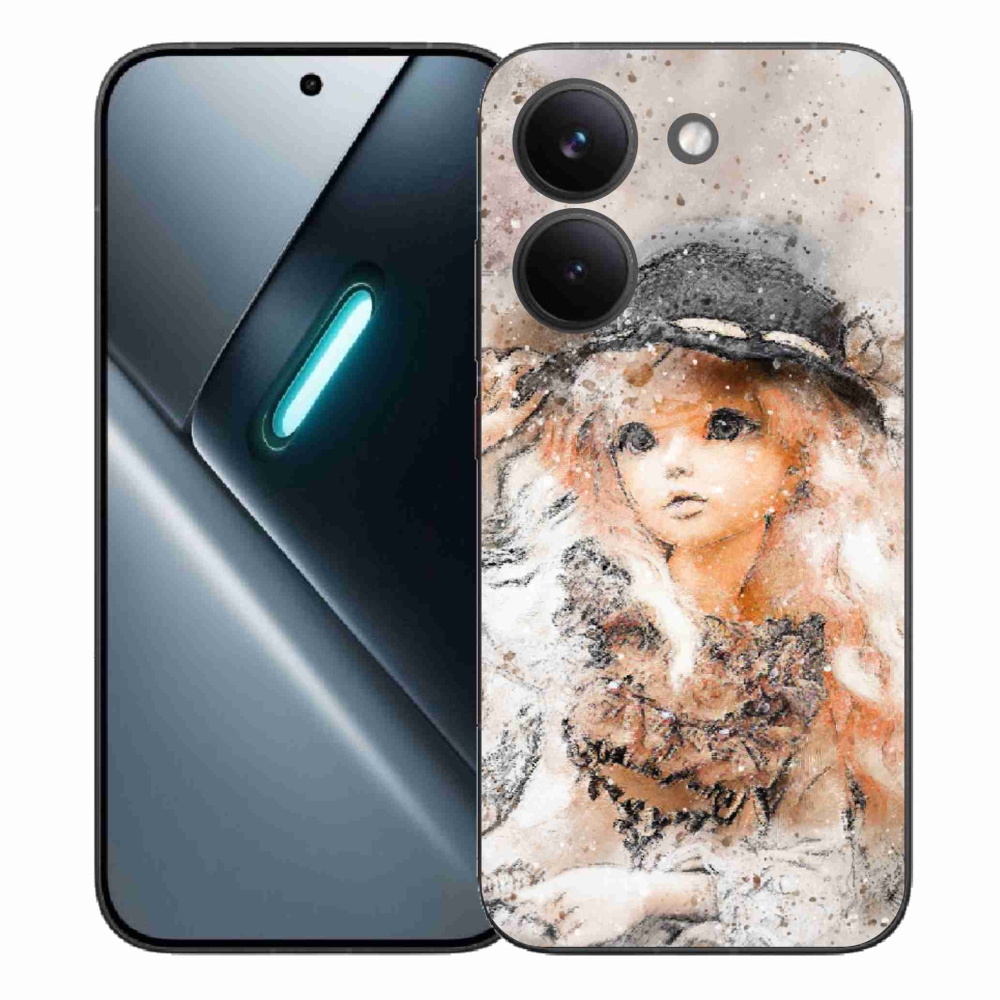 Gél borítás mmCase a Xiaomi Poco X8 Pro számára - lány kalapban