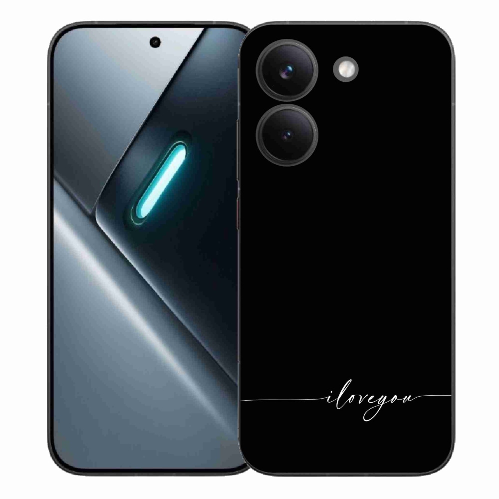 Gél borítás mmCase a Xiaomi Poco X8 Pro számára - Szeretlek fekete háttérrel