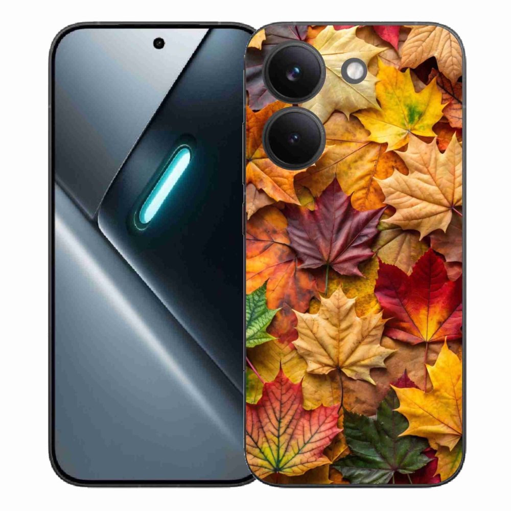 Gél borítás mmCase a Xiaomi Poco X8 Pro számára - juharlevelek 2