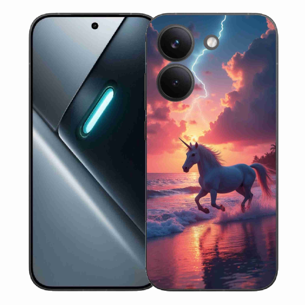 Gél borítás mmCase a Xiaomi Poco X8 Pro számára - egyszarvú a tengerparton