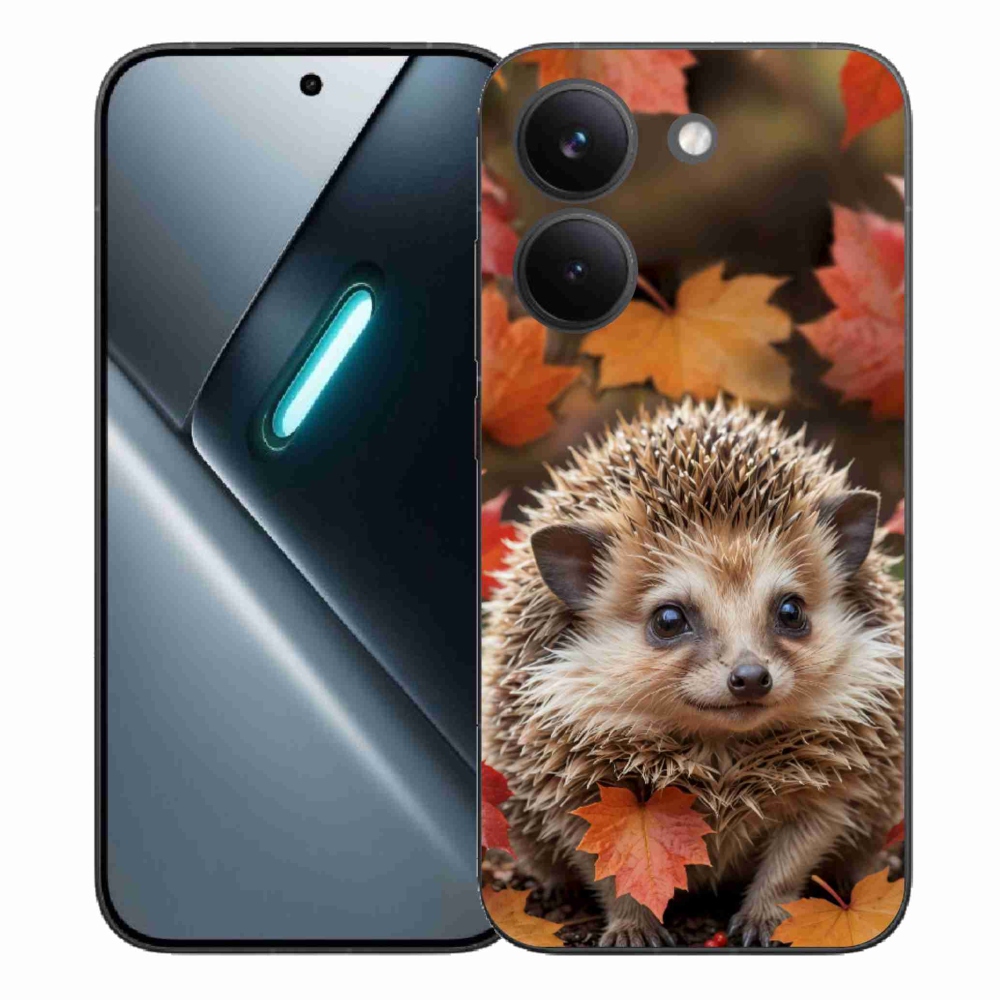 Gél borítás mmCase a Xiaomi Poco X8 Pro számára - sün a levelekben