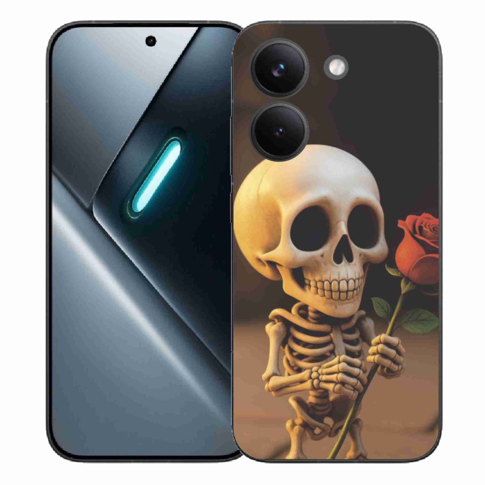 Gél borítás mmCase a Xiaomi Poco X8 Pro számára - csontváz rózsával