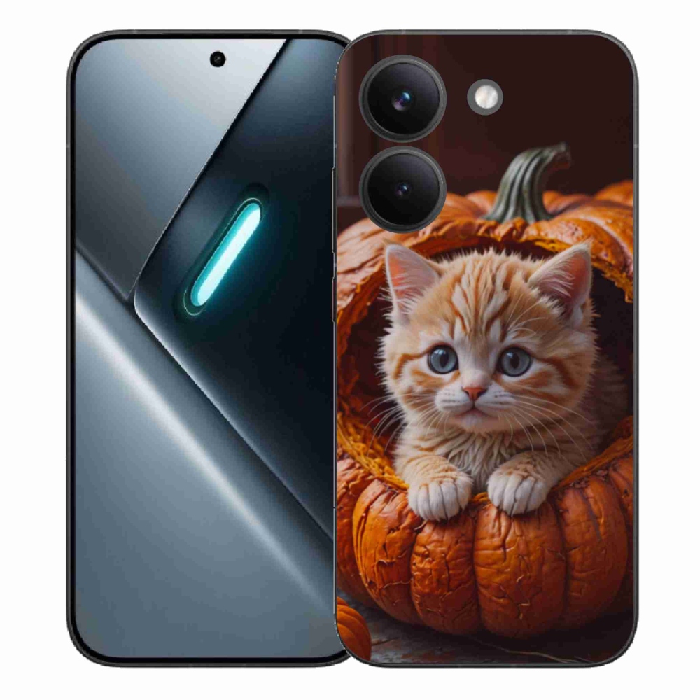 Gél borítás mmCase a Xiaomi Poco X8 Pro számára - cica és tök 2