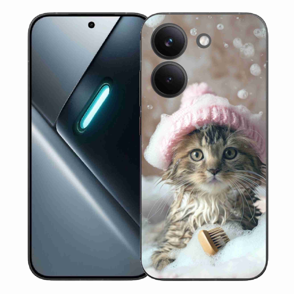 Gél borítás mmCase a Xiaomi Poco X8 Pro számára - cica és fürdő