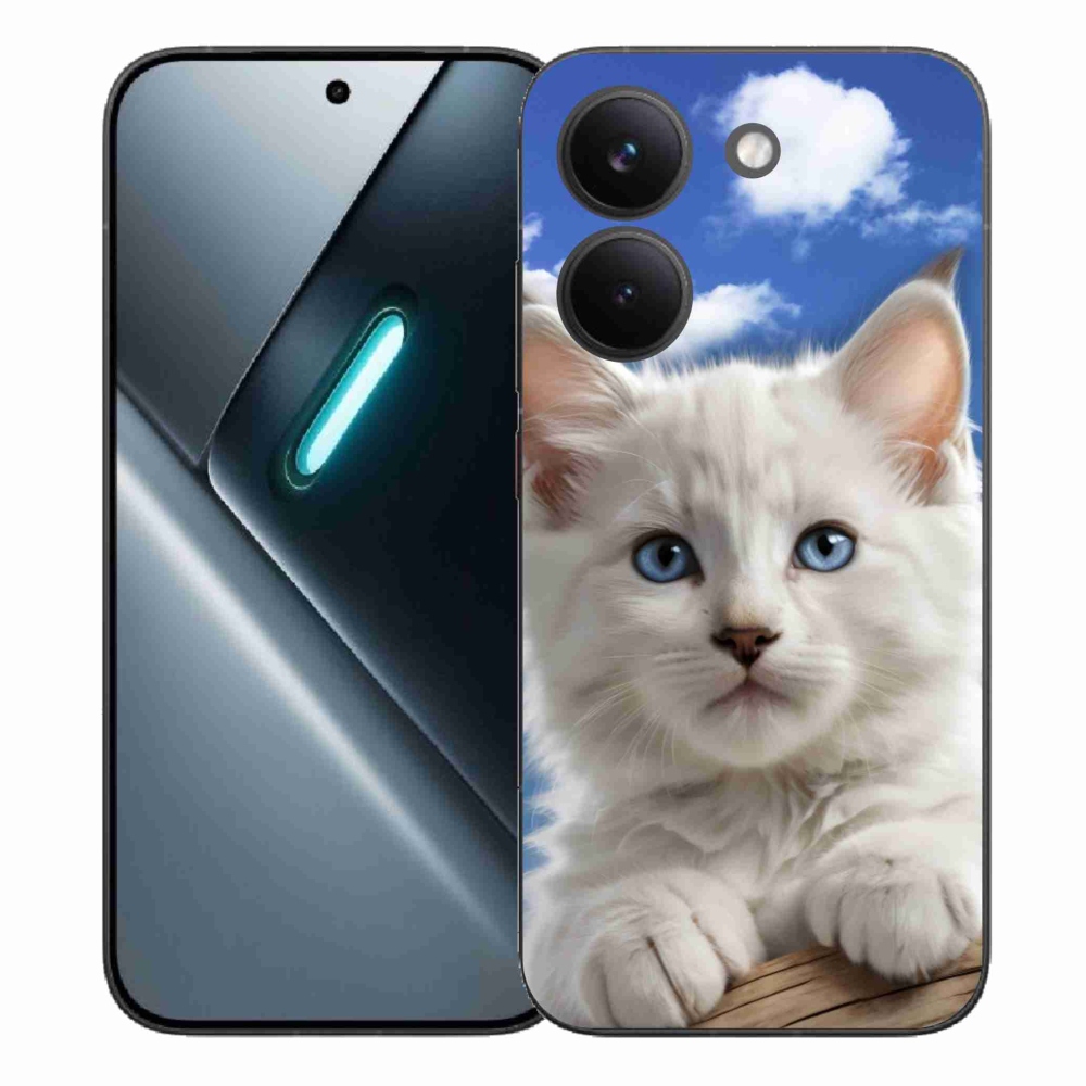 Gél borítás mmCase a Xiaomi Poco X8 Pro számára - cica és felhők