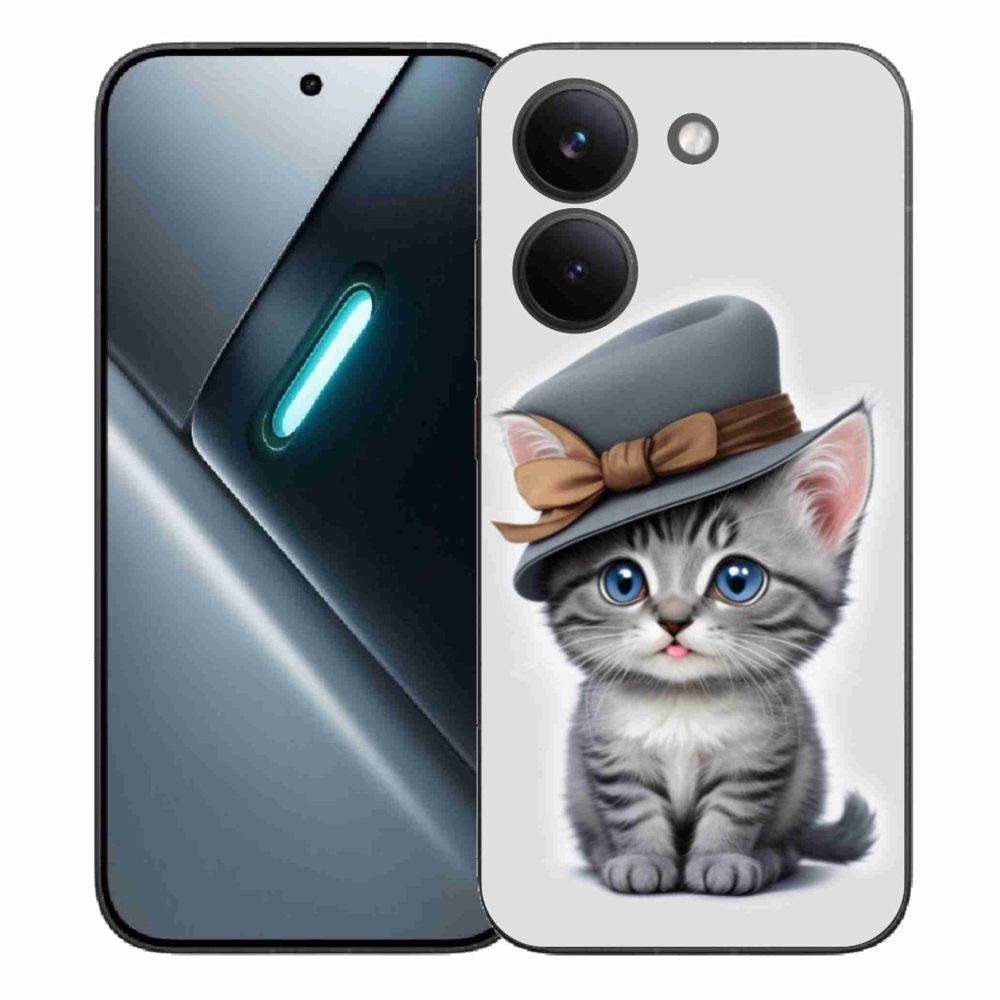 Gél borítás mmCase a Xiaomi Poco X8 Pro számára - cica sapkával