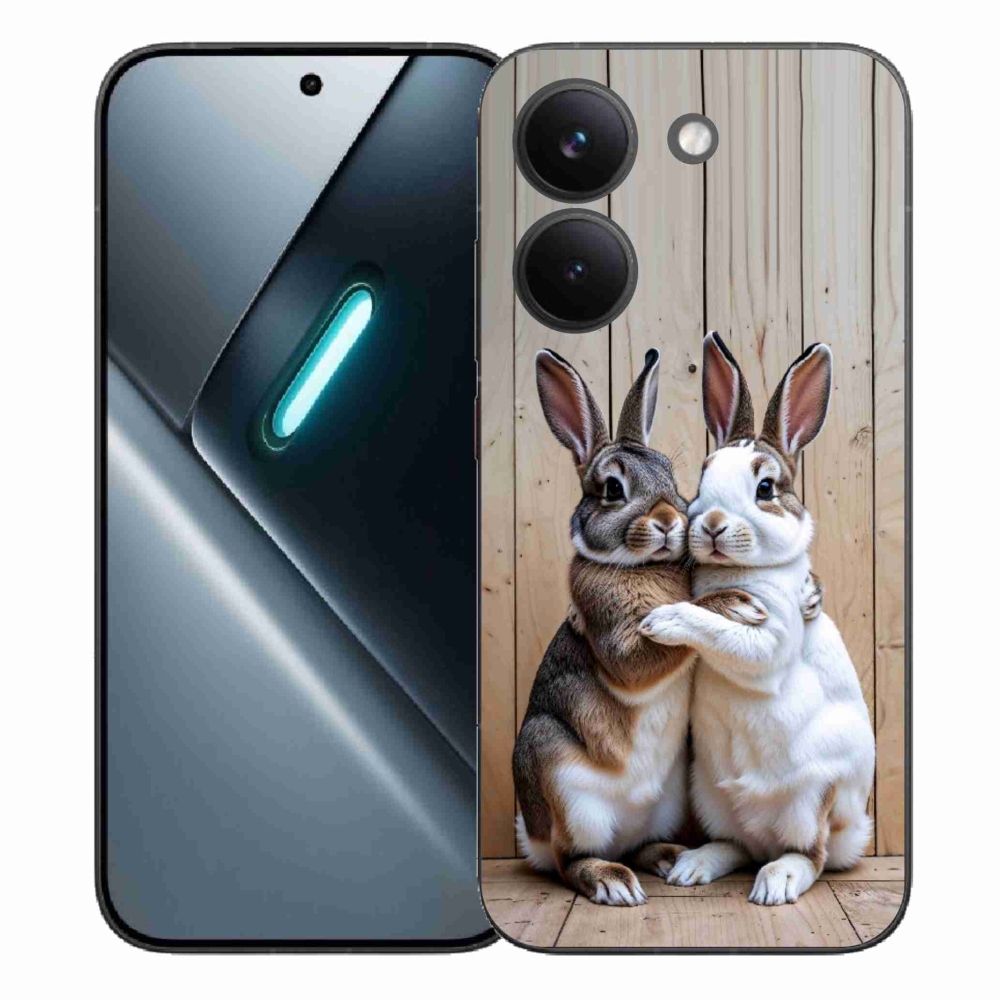 Zselés borítás mmCase a Xiaomi Poco X8 Pro számára - nyúlpár