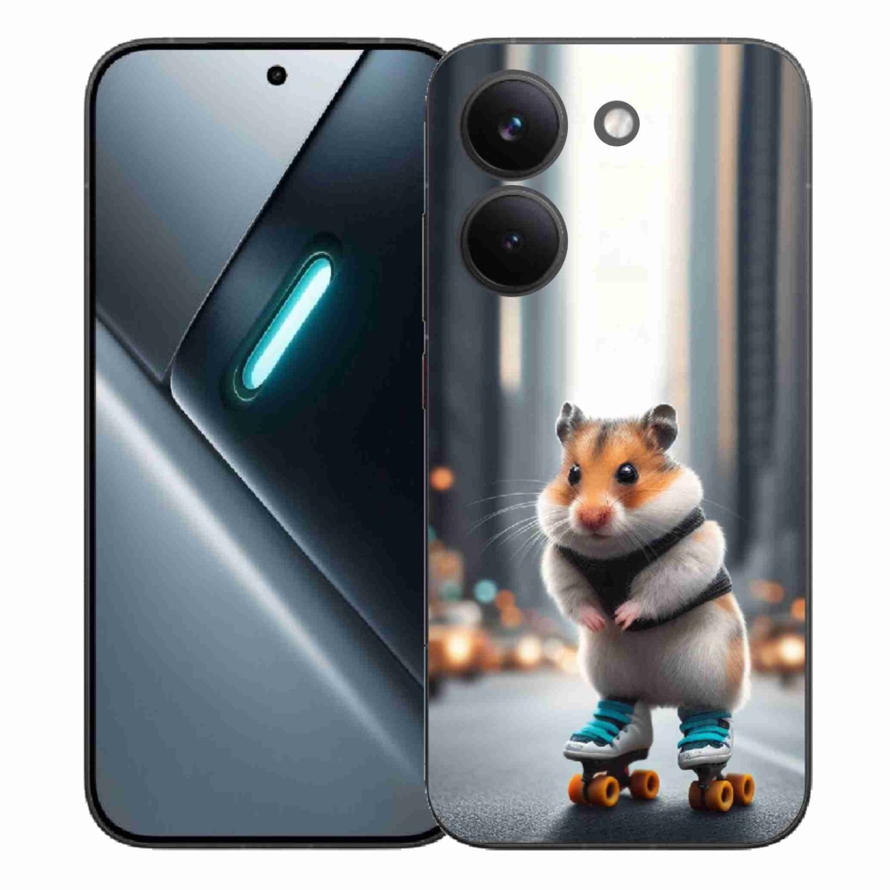 Gél borítás mmCase a Xiaomi Poco X8 Pro számára - hörcsög a korcsolyán