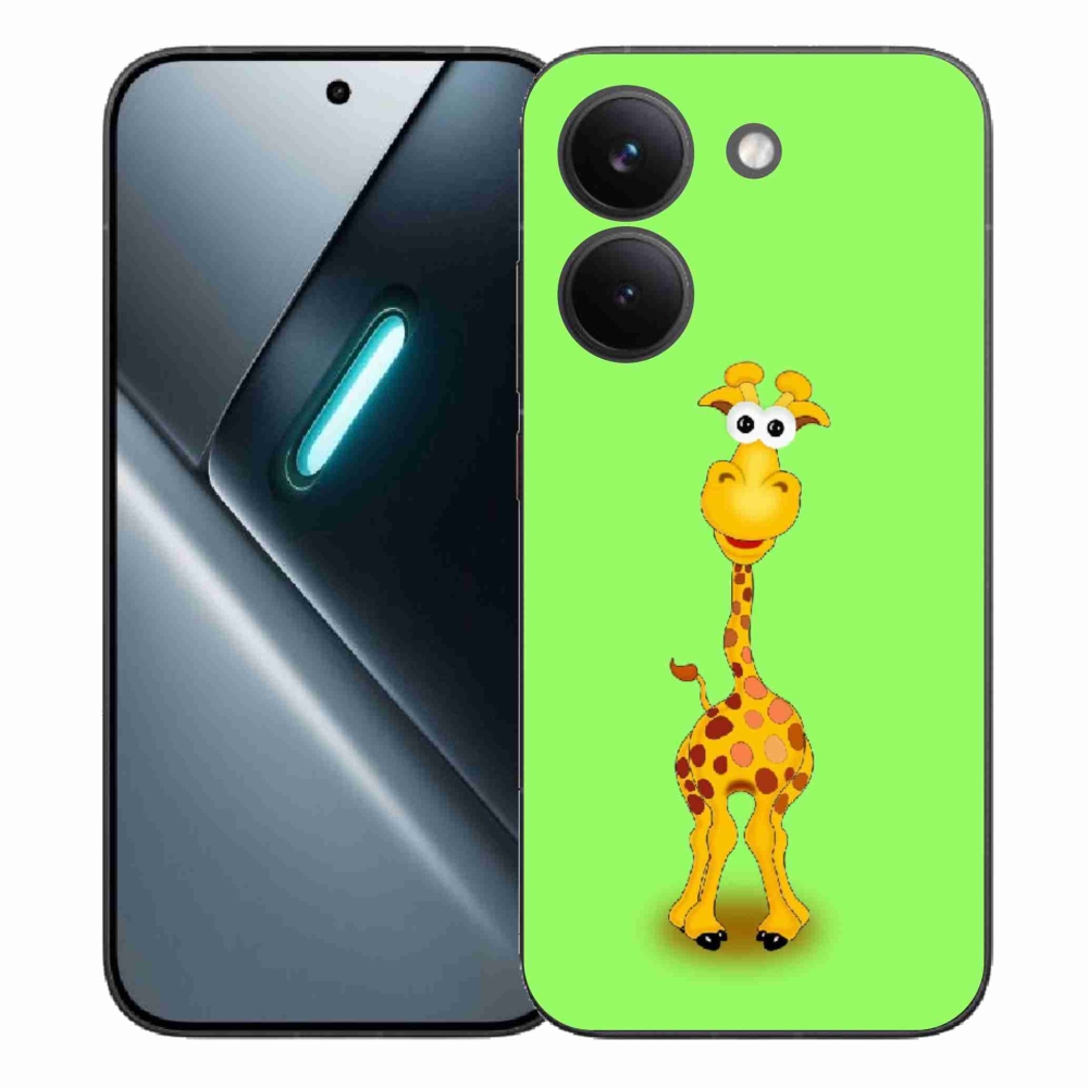 Gél borítás mmCase a Xiaomi Poco X8 Pro számára - rajzfilm zsiráf