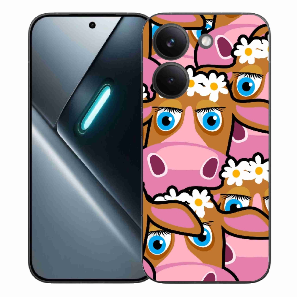 Gél borítás mmCase a Xiaomi Poco X8 Pro számára - karikatúra tehenek